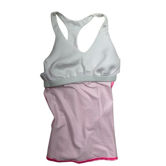 NIKE Womens Advantage Printed Tank - Pink /White sz - Picture 10 of 12